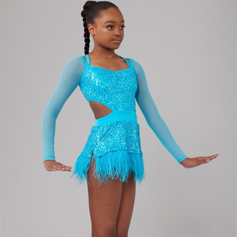 Blue Sequin Performance Costume size girls XL/ woman XSM
